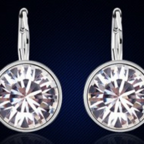 Earrings for Women Bella Clear Crystal Clip Stud Earrings
