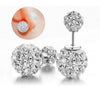 Vintage Fine Jewelry for Women Crystal Disco Ball Stud Earrings