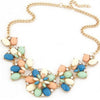Maxi Necklace Fashion Rhinestone Flower For Woman Choke Necklaces & Pendants