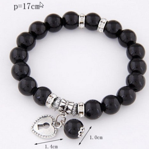 Pulsera Mujer Fashion Glass Bead Strand Bracelet
