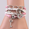 Handmade Bracelet Lock key Cupid's Arrow Charms Infinity Bracelet